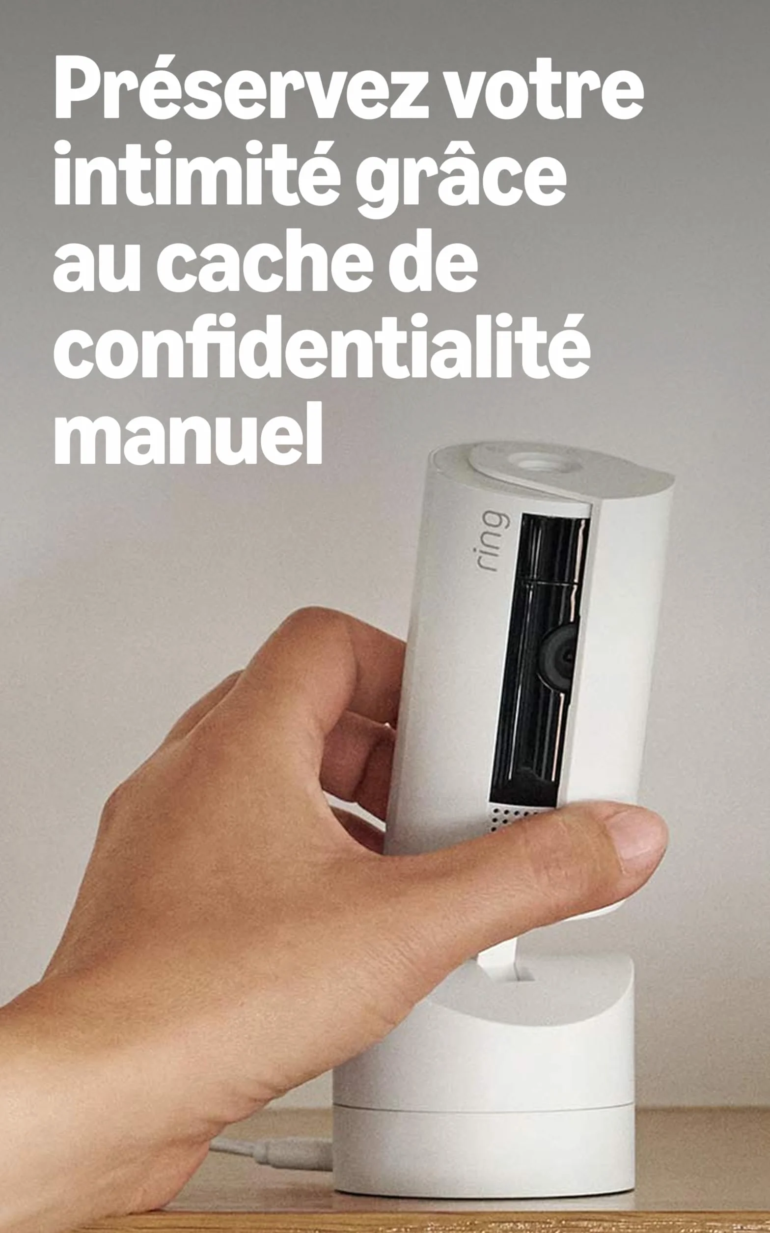 Caméra intérieure orientable Ring (Pan-Tilt Indoor Camera) | Caméra de surveillance des animaux, à prise, orientable à 360° et inclinable à 169° | Essai Ring Protect gratuit 30 jours