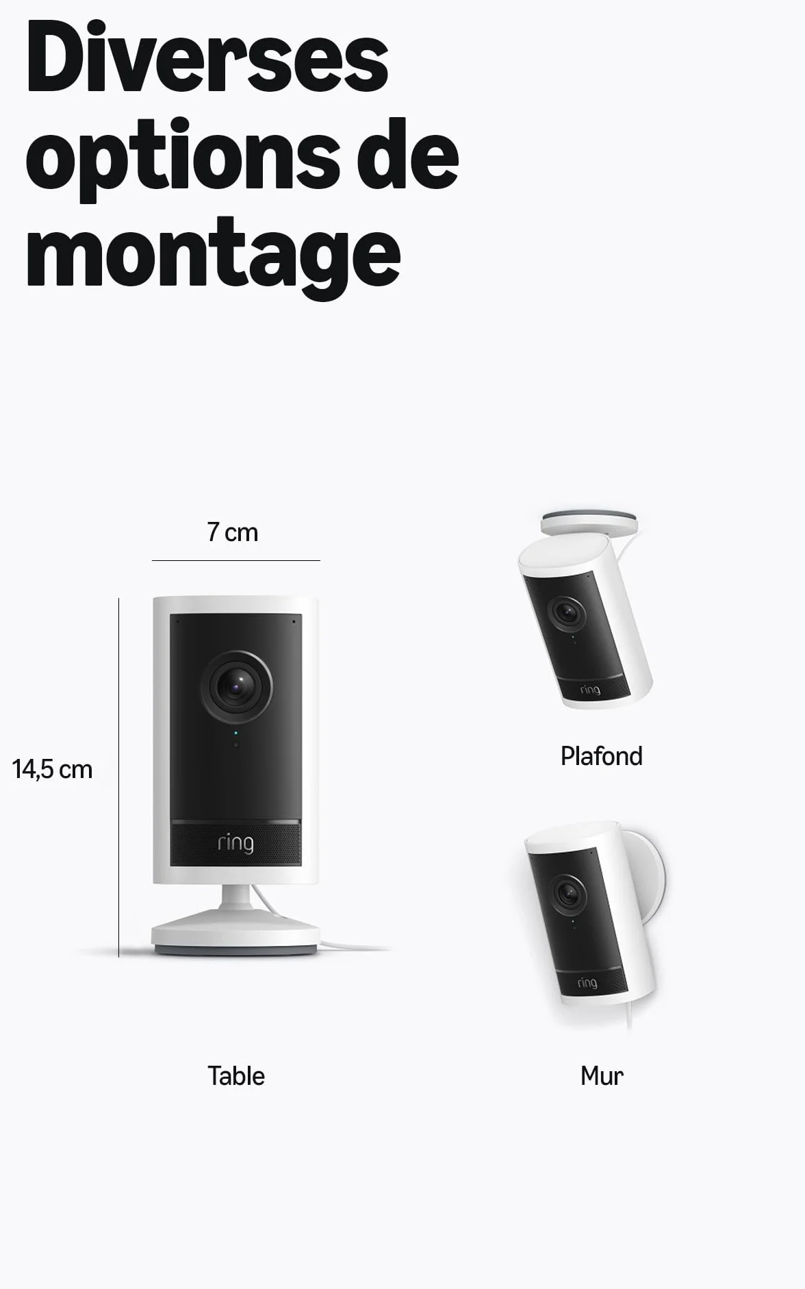Ring Caméra extérieure Pro sur secteur (Outdoor Camera Pro, nouvelle génération) | Caméra de surveillance | Retinal Vision 4K, zoom jusqu'à 10X | Essai gratuit de 30 jours de l'abonnement Ring